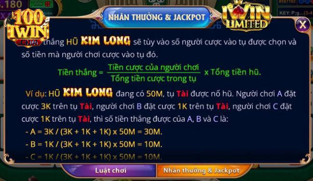 Tỷ lệ trả thưởng Ngũ Long Sicbo